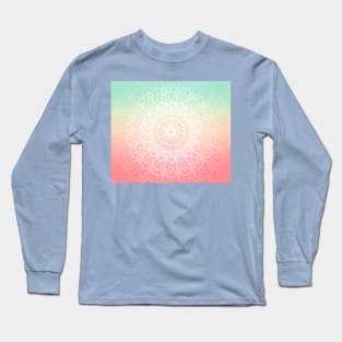 Pastel Sunflower Mandala Long Sleeve T-Shirt